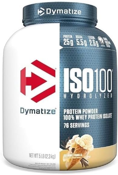 DYMATIZE ISO 100 HYDROLIZED 45 SERVINGS 1.37KG GOURMET VANILLA