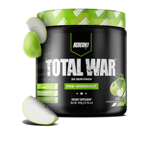 REDCON1 TOTAL WAR PRE WORKOUT 30 SERVINGS 468G GREEN APPLE