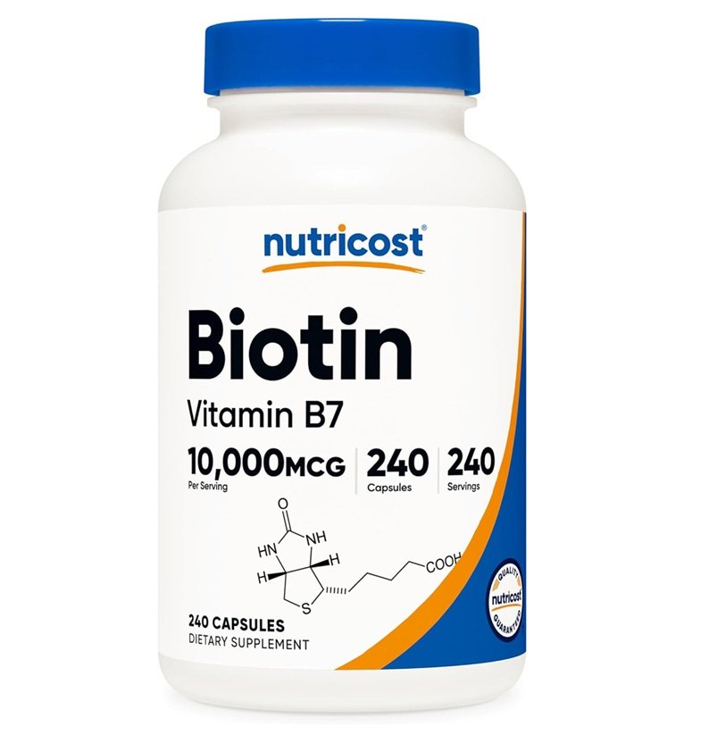 NUTRICOST BIOTIN VITAMIN B7 10.000 MCG 240 CAPSULES