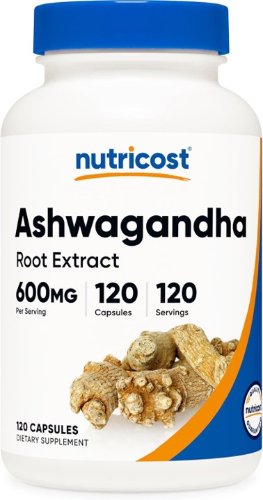 NUTRICOST ASHWAGANDHA ROOT EXTRACRT 600MG 120 CAPSULES