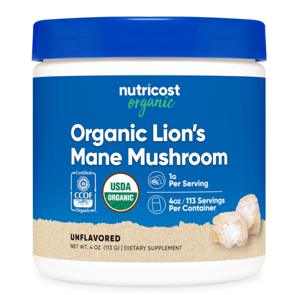 NUTRICOST ORGANIC LIONS MANE MUSHROOM 113G