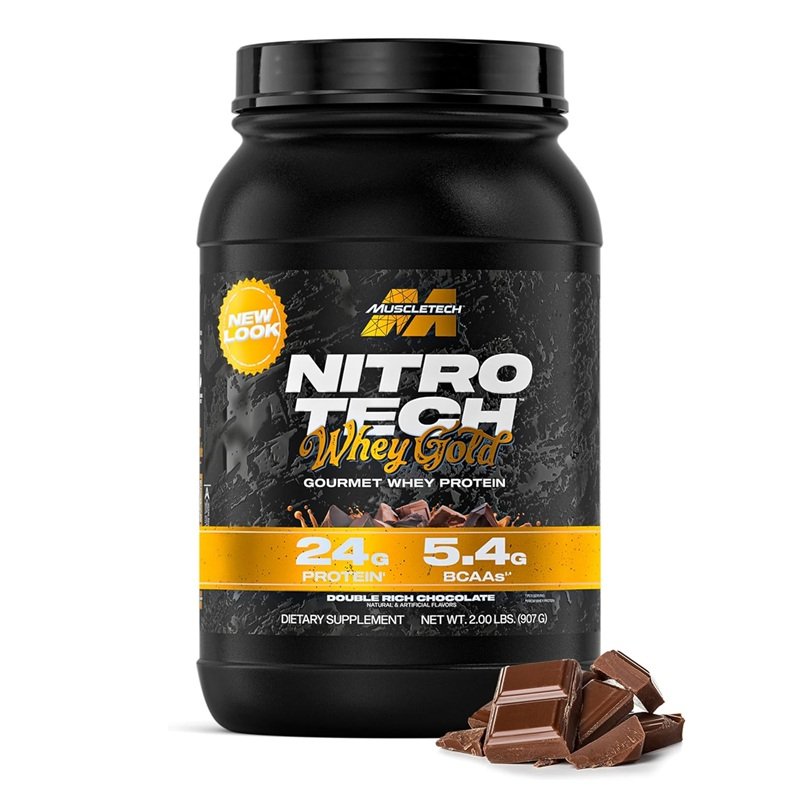 MUSCLETEHC NITRO TECH WHEY GOLD GOURMET 27 SERVINGS 907G DOUBLE RICH CHOCOLATE