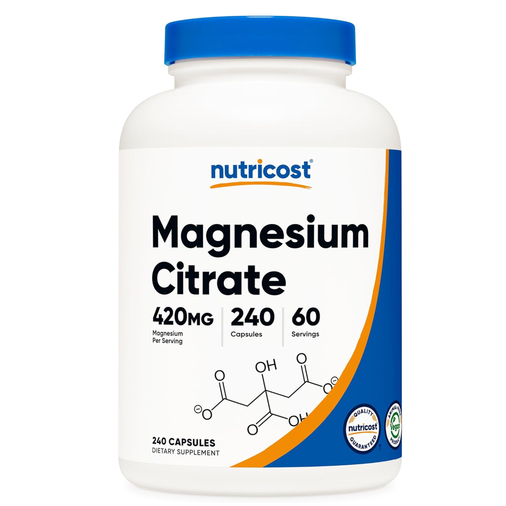 NUTRICOST MAGNESIUM CITRATE 420MG 60 SERVINGS 240 CAPS