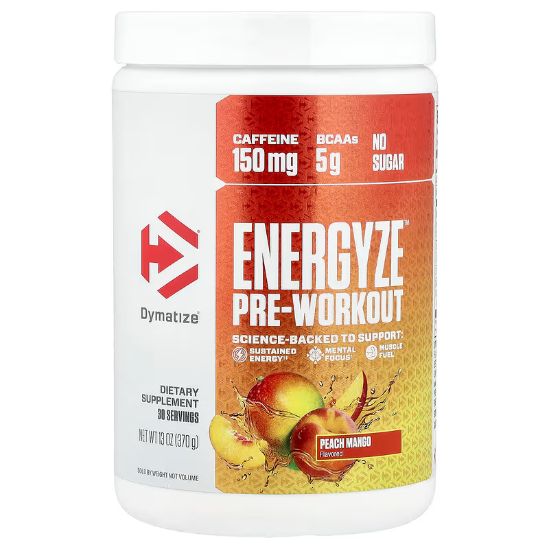 DYMATIZE ENERGYZE PRE WORKOUT 370G PEACH MANGO