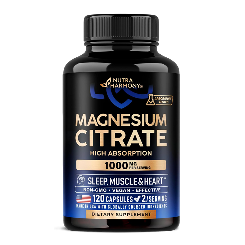 NUTRA HARMONY MAGNESIUM CITRATE 1000MG 120 CAPSULES 60 SERVINGS