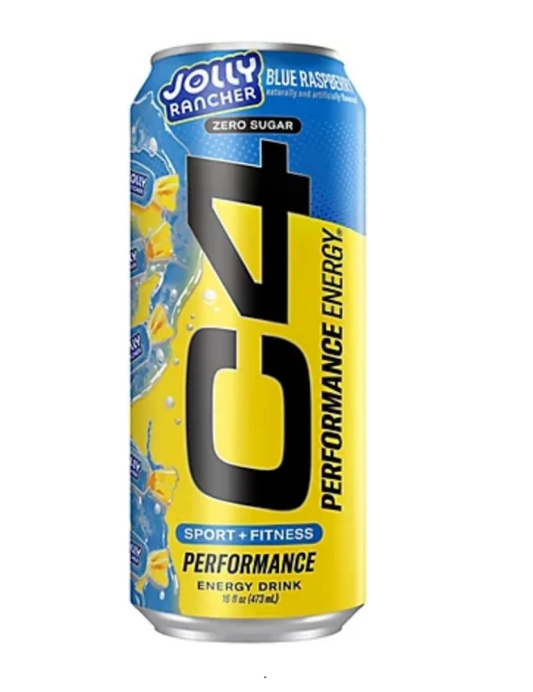 C4 PERFOMANCE ENERGY ZERO ZUGAR 473ML JOLLY RANCHER BLUE RAZZ BERRY