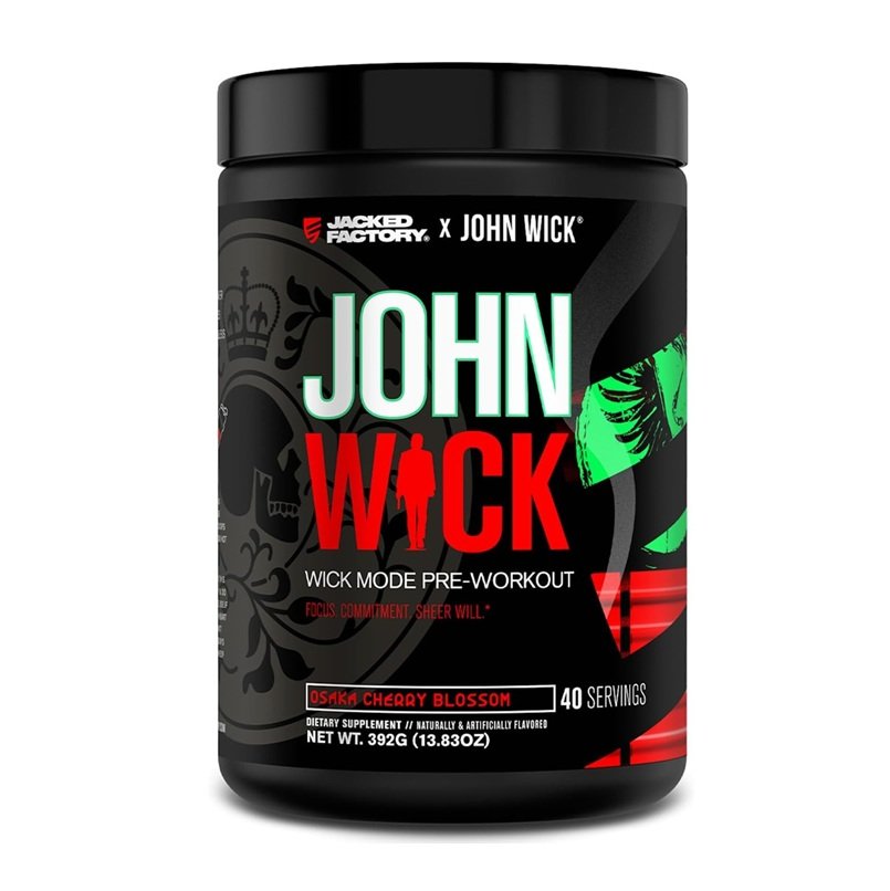 JACKED FACTORY PRE WORKOUT JHON WICK 392G 40 SERVINGS OSAKA CHERRY BLOSSOM