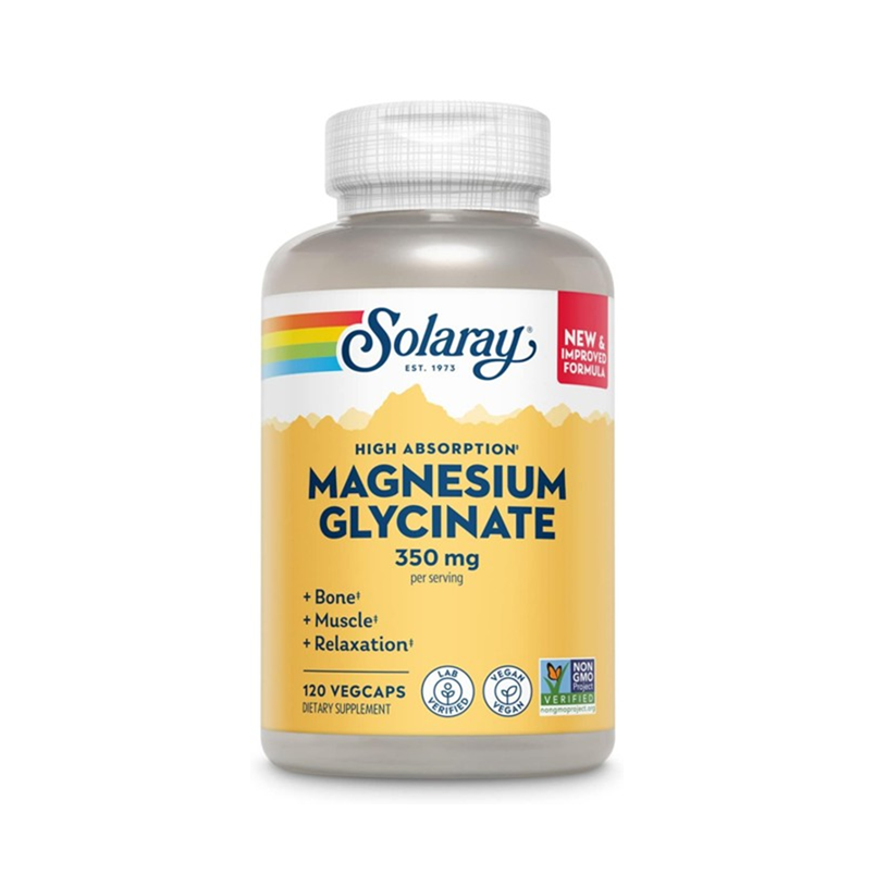 SOLARAY MAGNESIUM GLYCINATE 350MG 120 VEGCAPS