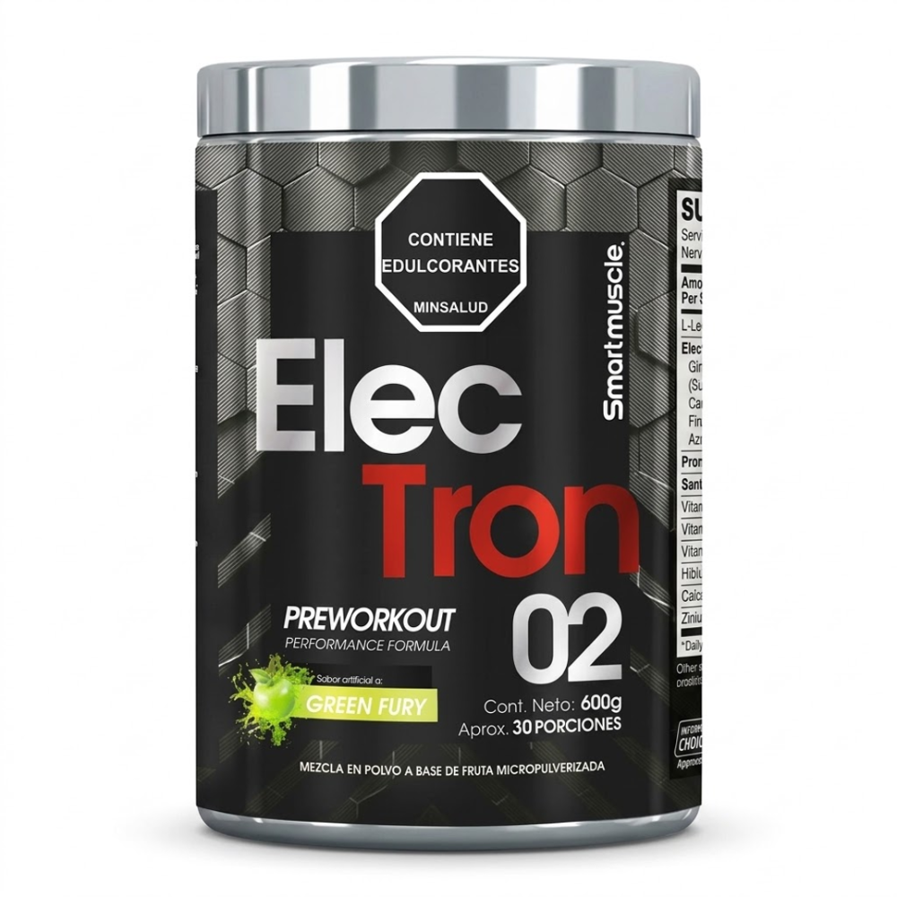 SMART MUSCLE ELECTRON PRE WORKOUT 600G 30 PORCIONES GREEN FURY