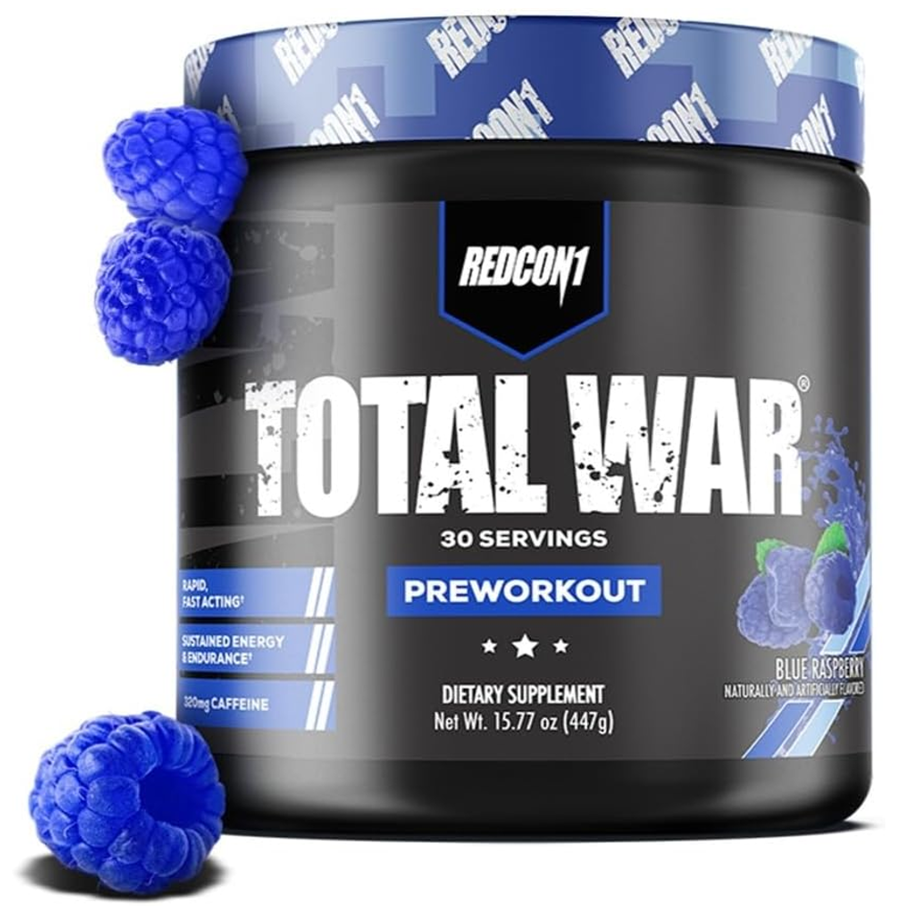 REDCON1 TOTAL WAR PRE WORKOUT 30 SERVINGS 435G BLUE RASPBERRY