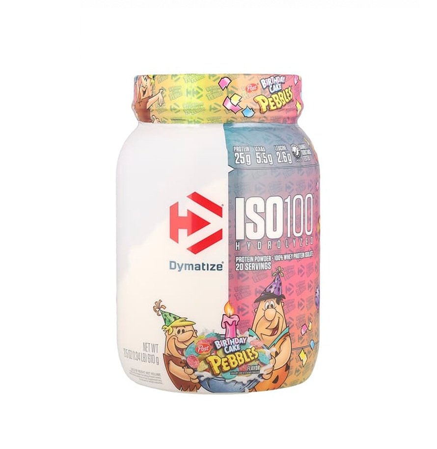 DYMATYZE ISO 100 HIDROLYZED 20 SERVINGS 610G BIRTHDAY CAKE PEBBLES