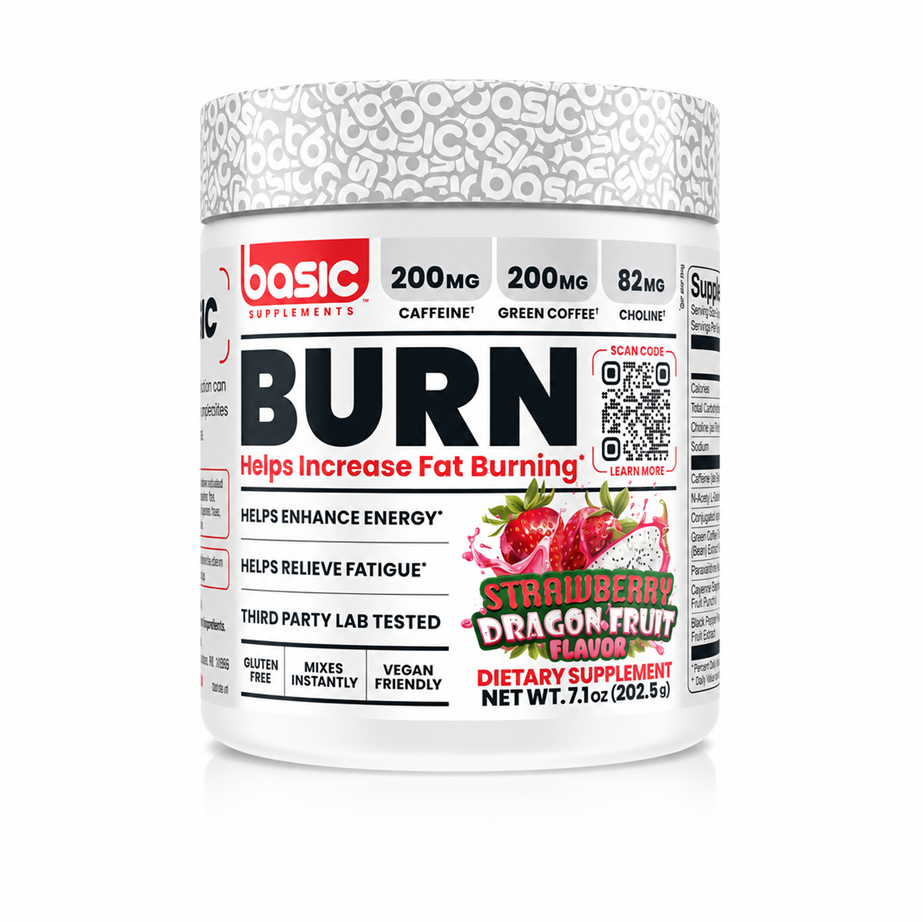 BASIC SUPPLEMENTS BURN 202G 45 SERVINGS STRAWBERRY DRAGON FRUIT