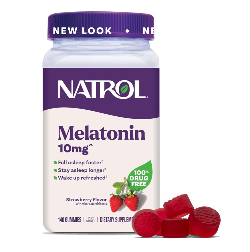 NATROL MELATONIN 10MG STRAWBERRY 140 GUMMIES