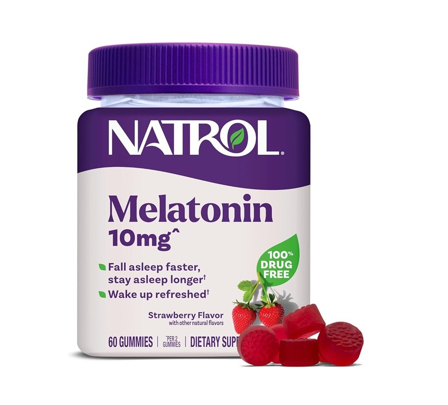 NATROL MELATONIN 10 MG STRAWBERRY 60 GUMMIES
