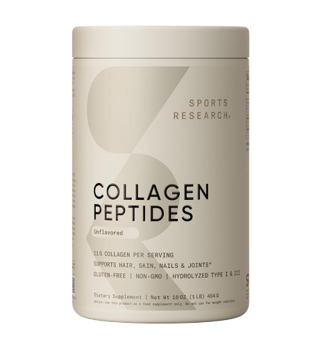 SPORTS RESEARCH COLLAGEN PEPTIDES UNFLAVORED 1LB 454G