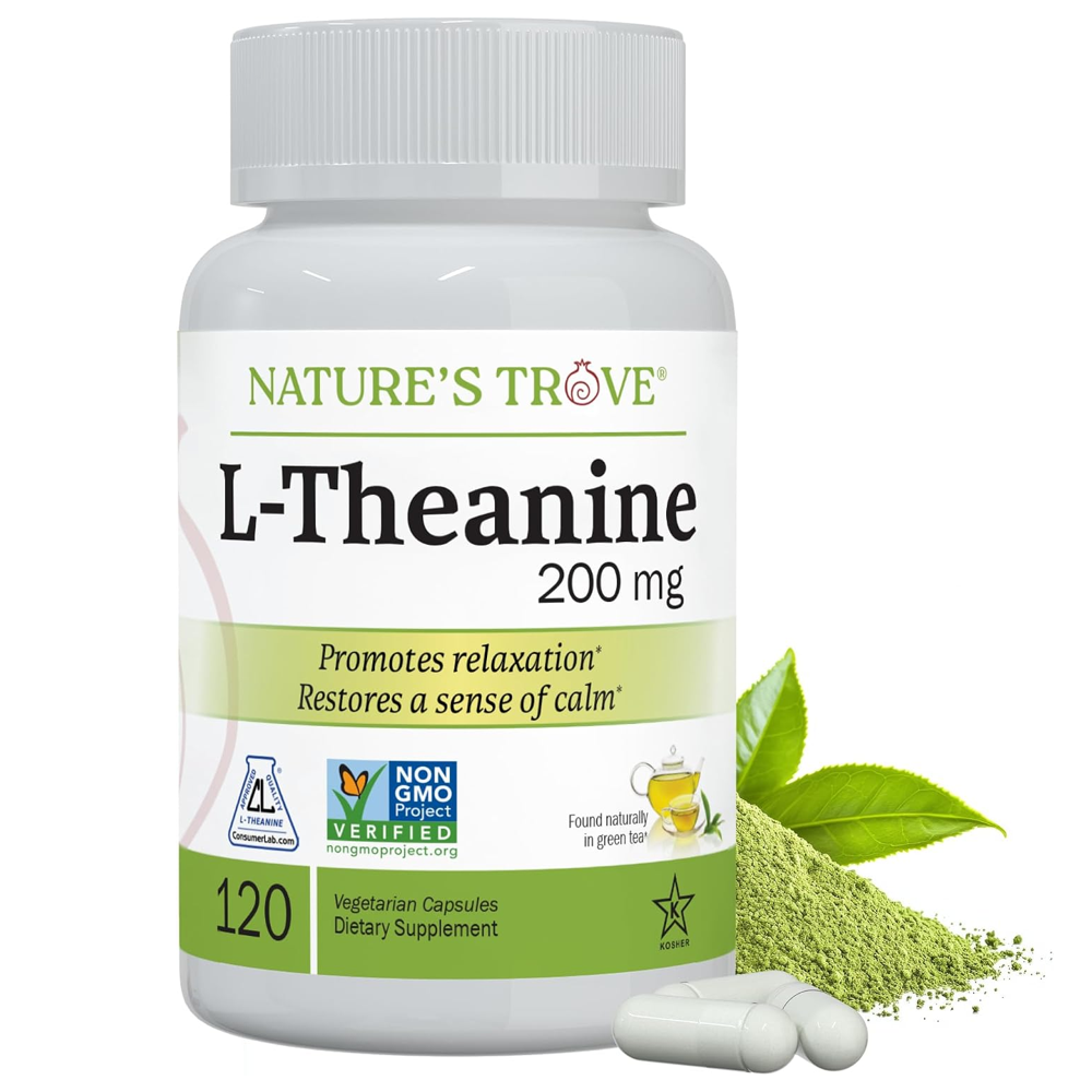 NATURES TROVE L-THEANINE 200MG 120 CAPSULES