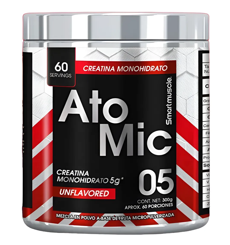 SMART MUSCLE ATOMIC CREATINA MONOHIDRATO 60 PORCIONES 300G UNFLAVORED