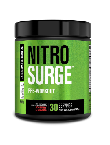 JACKED FACTORY NITRO SURGE PRE WORKOUT 30 SERVINGS 270G CHERRY LIMEADE
