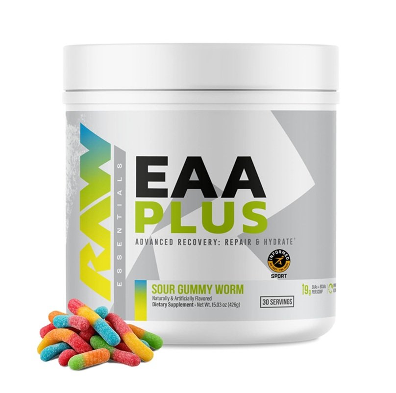 RAW ESSENTIAL EAA PLUS 30 SERVINGS 426G SOUR GUMMY WORMS