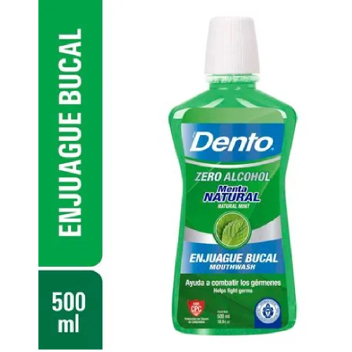 Enjuague Bucal DENTO Menta Natural Frasco 500ml