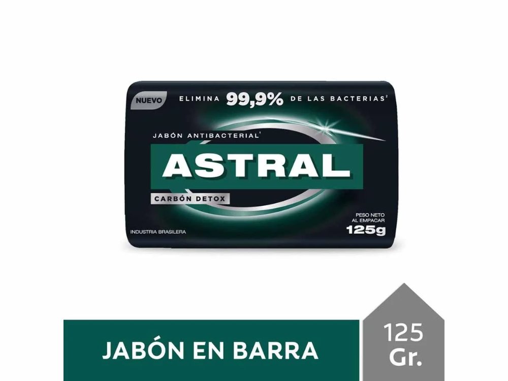 Jabón de Tocador ASTRAL Carbón Detox 125 gr