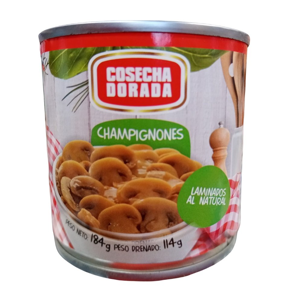 Champiñones Laminados Cosecha Dorada 400grs