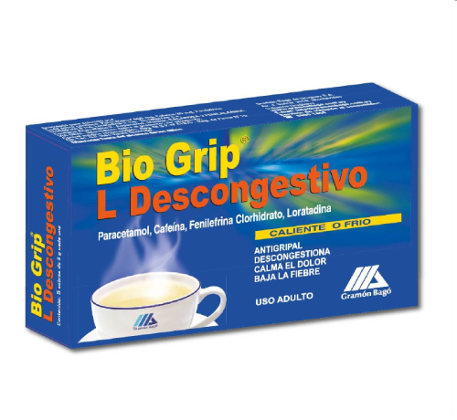 Bio Grip L Descongestivo Soluble 5 Sobres
