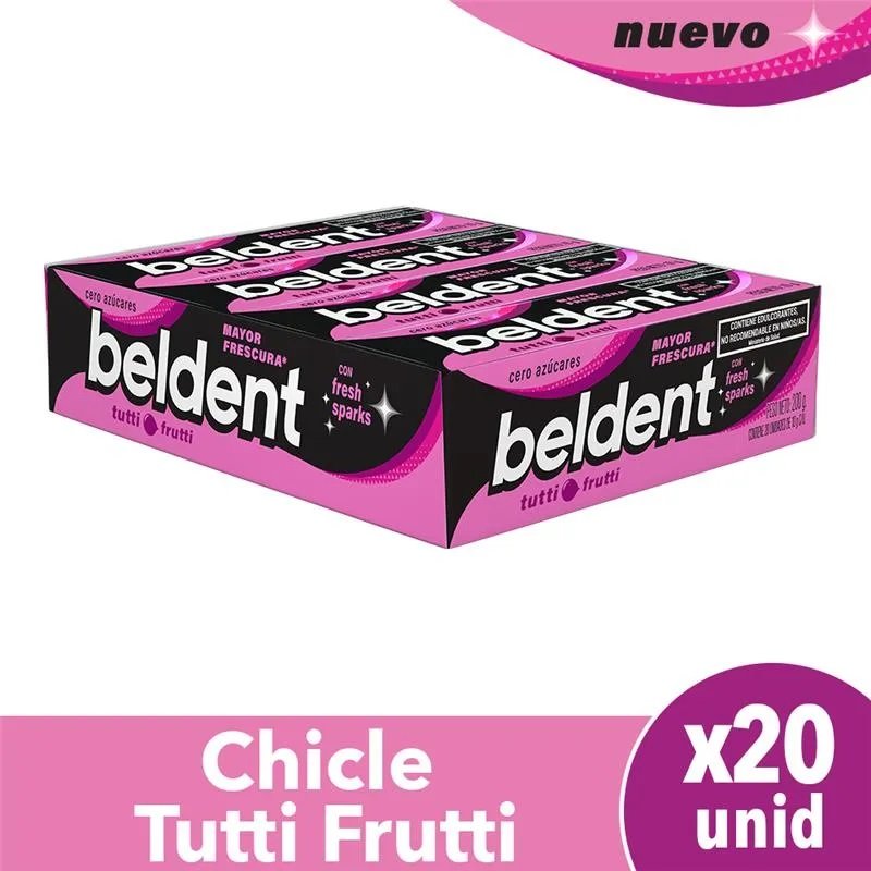Chicles Beldent Tutti Frutti 10g