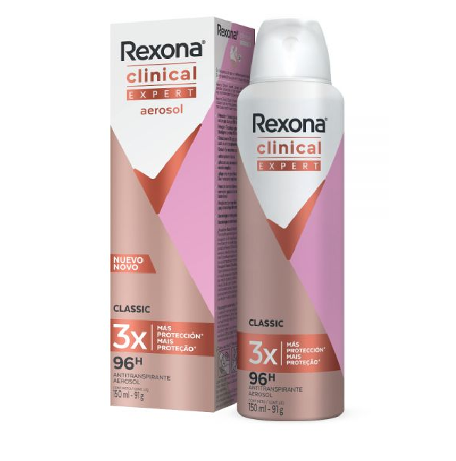 Desodorante en aerosol Rexona Clinical Classic 150 ml