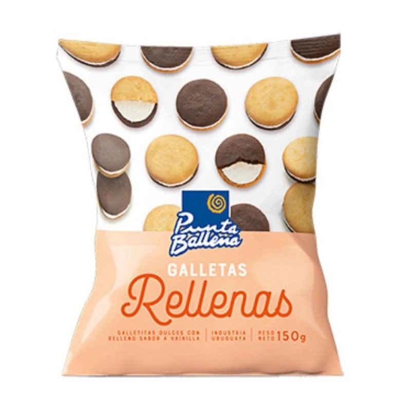 Galletas con Relleno Sabor Vainilla, 150 g