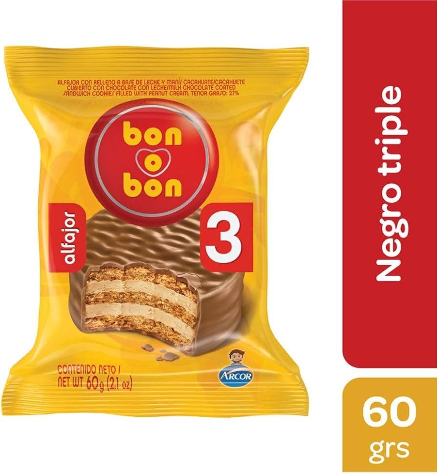 Alfajor Triple Bon O Bon 60 grs Arcor
