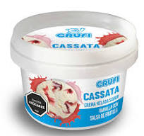 Helado Crufi Cassata Vainilla con Salsa de Frutilla 125gr