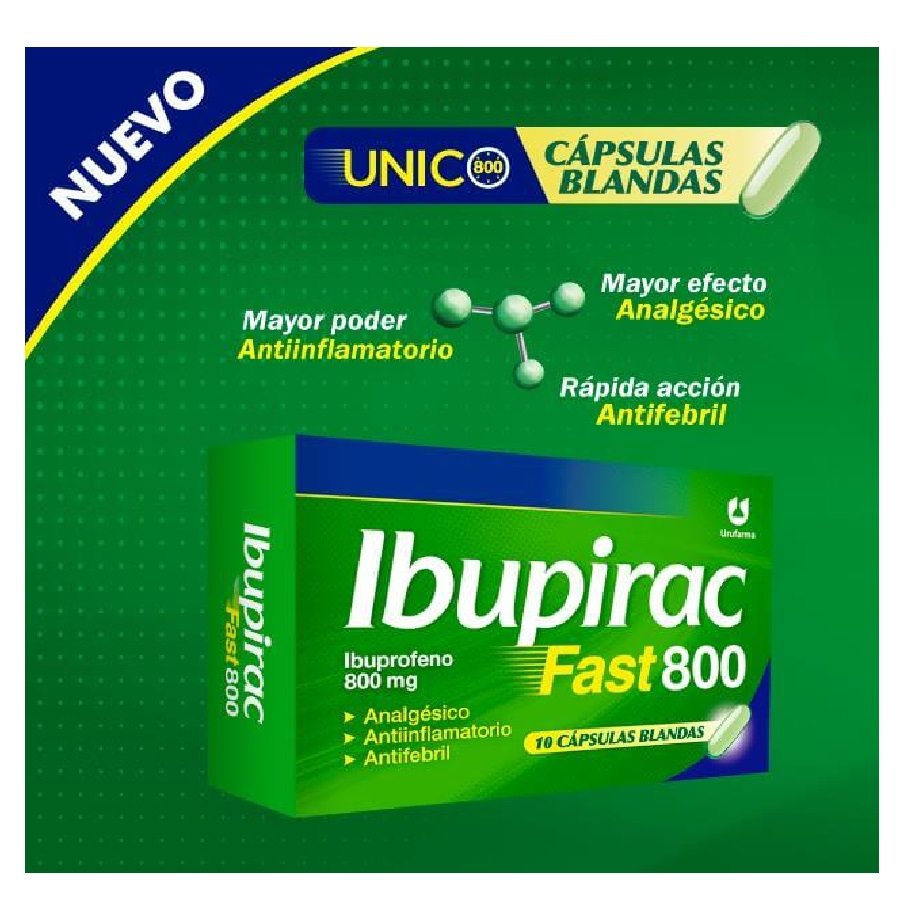 Ibupirac Fast 800 mg Capsulas Blandas C/U