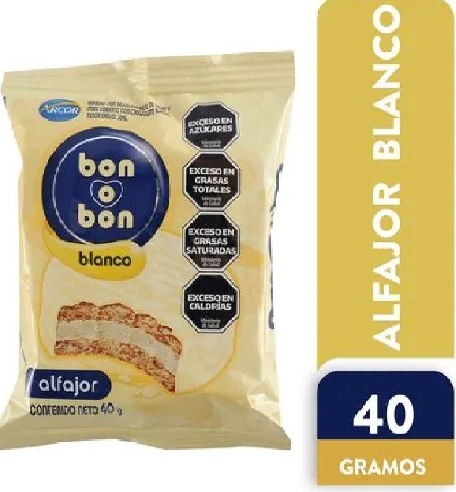 Alfajor Arcor Bon o Bon Ch. Blanco 40 grs