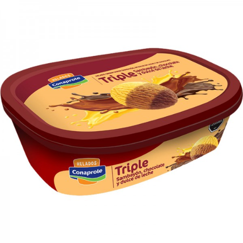 Helado Conaprole 1L Sambayón, Dulce de Leche y Chocolate