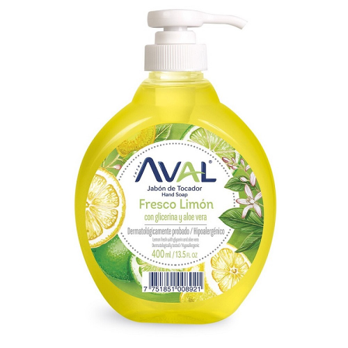 JABON DE TOCADOR LIQUIDO AVAL FRESCO LIMON 400 ML