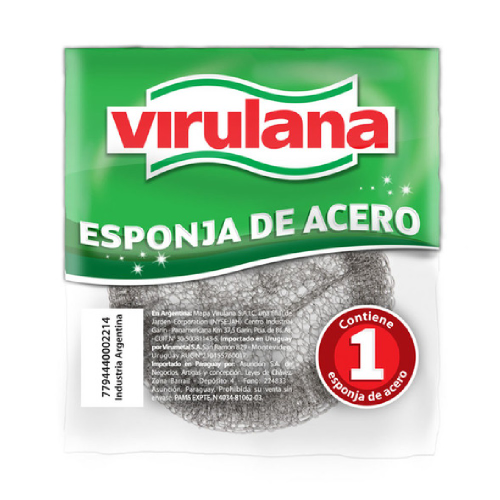 Esponja de Acero 25 Grs Virulana