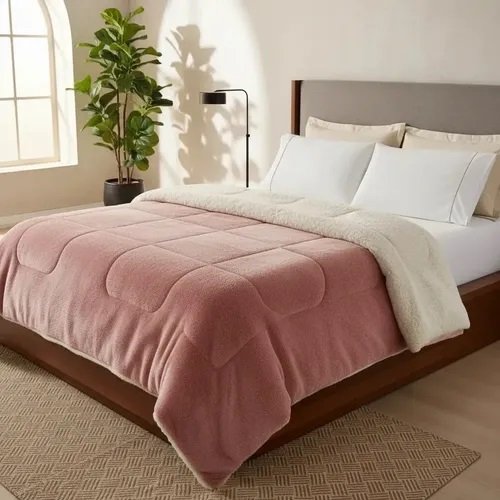 Acolchado Corderito 2 Plazas Cotton Flor 2,30 X 2,40