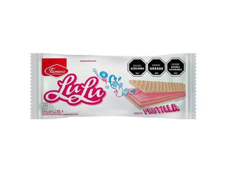 Galleta FAMOSA Waffle Lulu de Frutilla 140g