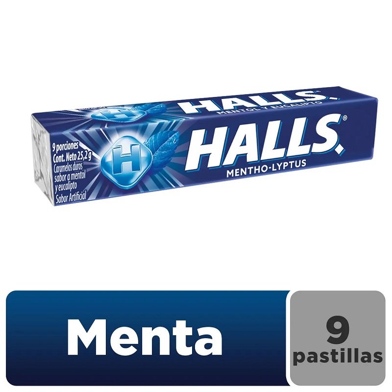 Caramelos Halls Menthol 25.2g
