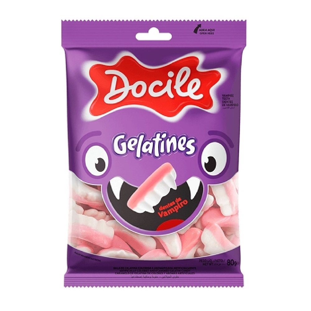 Gelatina Docile Dientes de Vampiro 70g