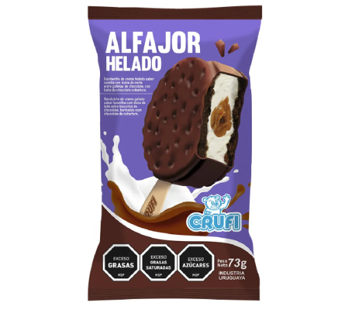 Helado alfajor CRUFI vainilla 73 ml