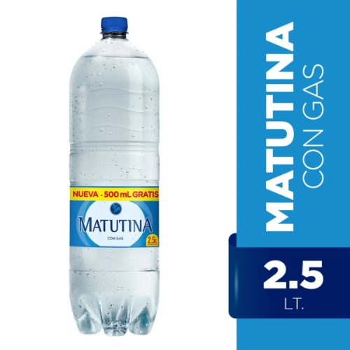 Agua MATUTINA con Gas 2.5 Lts