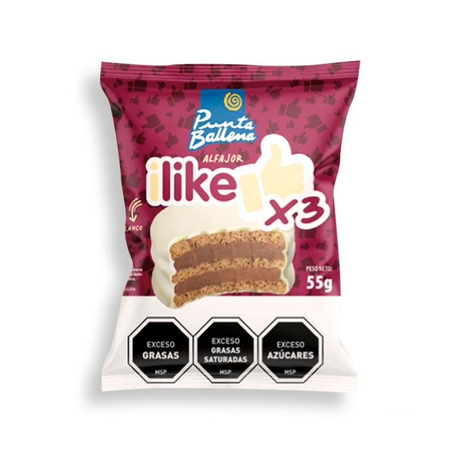Alfajor PUNTA BALLENA Ilike Chocolate Blanco 55 g