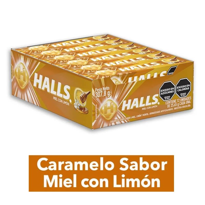 Caramelos Halls Sabor Miel y Limón 25GR