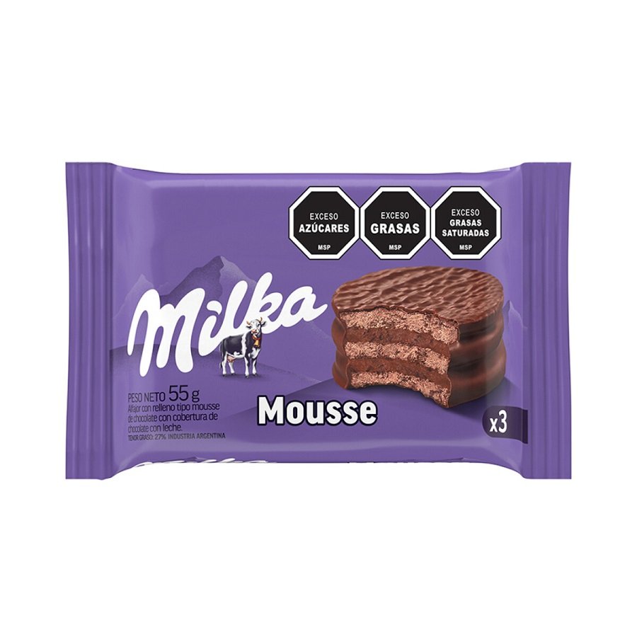 Alfajor Milka Triple Mousse Chocolate 55GR