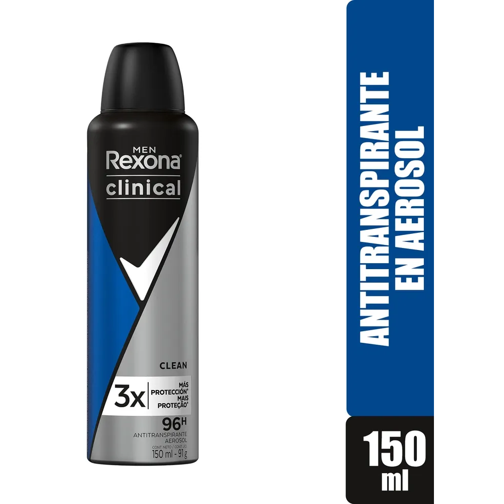 Desodorante Rexona Clinical Clean en Aerosol 150 ml