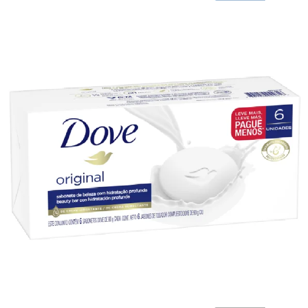 Jabón en Barra Dove Original Corporal 90 g 6 Unidades