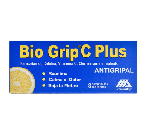 Bio Grip C Plus 8 Comprimidos Recubiertos