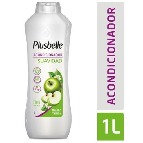 Acondicionador PLUSBELLE Suavidad  Manzana y Vitamina A 1 L